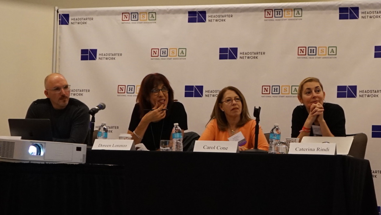 Picture of four panelists including Caterina Rindi at the NHSA Headstarter conference